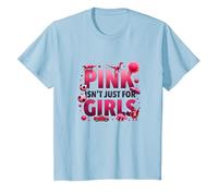 Pink Is Not Just For Girls Pink Boys Dinosaur Soccer Fun Camiseta, Niños, Azul Bebé, 2 años