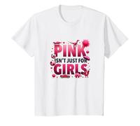 Pink Is Not Just For Girls Pink Boys Dinosaur Soccer Fun Camiseta, Niños, Blanco, 6 años