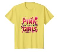 Pink Is Not Just For Girls Pink Boys Dinosaur Soccer Fun Camiseta, Niños, Limón, 10 años
