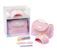 Pink It Beauty Case Nails, 1 juego de viaje para Nail Art con secador y esmaltes