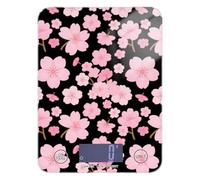 Pink Japanese Zephyr Cherry Blossoms LCD Display Scale Food 5.0 kg/5.1 g, 5kg/5g Mini báscula de cocina con 4 unidades para hornear espresso (pilas no incluidas)