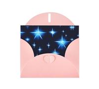 Pink JKIEGOQ - Tarjeta de felicitación con estampado de estrellas azules de dibujos animados de 4 x 6 pulgadas para Navidad, día de San Valentín, boda, tarjetas de invitación de fiesta