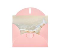 Pink JKIEGOQ - Tarjeta de felicitación con estampado de estrellas de mar de playa de 4 x 6 pulgadas para Navidad, día de San Valentín, boda, tarjetas de invitación de fiesta