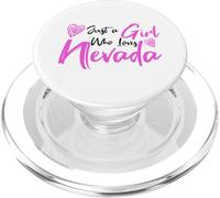 Pink Just a Girl Who Loves Nevada Cute Nevada Girl PopSockets PopGrip para MagSafe