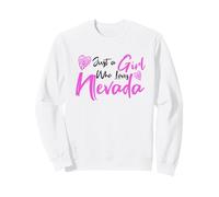 Pink Just a Girl Who Loves Nevada Cute Nevada Girl Sudadera