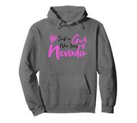 Pink Just a Girl Who Loves Nevada Cute Nevada Girl Sudadera con Capucha