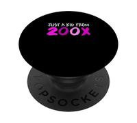 Pink Just A Kid From 200X Pink Graphic PopSockets PopGrip Adhesivo
