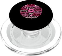 Pink Kiss Mark Mujeres Hobbies Fitness Tipografía Palabra Arte PopSockets PopGrip para MagSafe
