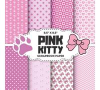 Pink Kitty Scrapbook Paper Collection: Decorative Double-Sided Cat Patterened Craft Papers for Junk Journals, Wrapping, Card Making & Mixed Media Projects
