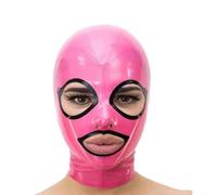Pink Ladex Full Full Foot Hood Masquerade Party Cosplay Cosplay Kit Para Hombres Mujeres Ojos Abiertos Accesorios Para La Cabeza,todo Negro,S