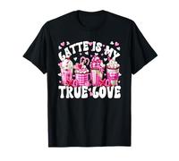 Pink Latte Mug Set True Love For Women Valentines Coffee Camiseta