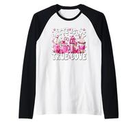 Pink Latte Mug Set True Love For Women Valentines Coffee Camiseta Manga Raglan