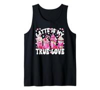 Pink Latte Mug Set True Love For Women Valentines Coffee Camiseta sin Mangas