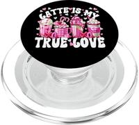 Pink Latte Mug Set True Love For Women Valentines Coffee PopSockets PopGrip para MagSafe