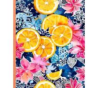 PINK LEMON SUGAR-Botanical Floral Fruit-COMPOSITION NOTEBOOK Wide Rule-Recipe Diary Journal-Kitchen Chef Art Lover GIFT: ֍SCHOOL SUPPLY֎ Cuisine Cook ... High School College Ivy League University