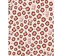 Pink Leopard College Ruled Notebook: Cute Bunny & Panda Design | 140 College Ruled Pages | Journal for School, Notes & Writing