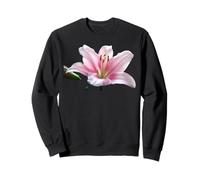 Pink Lily Oriental Bloom Floral Botánico Boda Simpatía Sudadera