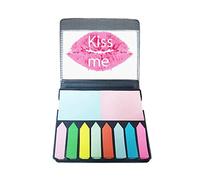 Pink Lip Kiss Me Valentine's Day Self Stick Note Color Page Marker Box