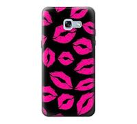 Pink Lips Kisses on Black Funda Carcasa Case para Samsung Galaxy A5 (2017)