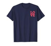 Pink Love Minimalistic Typography Pocket Design Camiseta