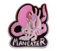 Pink Maneater Man Eater Alien Feminist Feminism Women Rights Girl Power - Pin esmaltado de 4 cm, 1.5 Inches, Esmalte, Esmalte