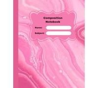 Pink Marble Composition Notebook | 7.5 x 9.25 inches | 200 pages | College Ruled