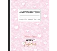 Pink Marble Heart Composition Notebook College Ruled | Soft Pastel pink with white Hearts journal for Girls, Teens & Women | 7.5 x 9.25, 110 pages : ... & Creative Writing | Coquette Aesthetic Gift