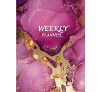 Pink Marble Pattern Weekly Planner: Elevate Your Planning with Luxury with Beautiful Botanical Art: Premium Color Interior, Glossy Hard Cover, 8.25x11 ... Agenda for Work & Daily Life, 52 Week 120 P.