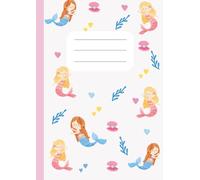 Pink Mermaid Notebook: Cute Mermaid Design | UK Wide Ruled | 100 Sheets | A4 Size | Ideal for School, Writing, Drawing, and Journaling
