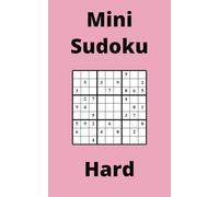 Pink Mini Sudoku Book, 9x9 Puzzles, 100 Pages, 5x8, Hard