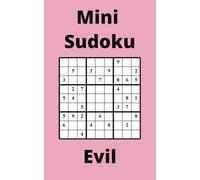 Pink Mini Sudoku Book, 9x9 Puzzles, 250 Pages, 5x8, Evil