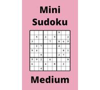 Pink Mini Sudoku Book, 9x9 Puzzles, 50 Pages, 5x8, Medium