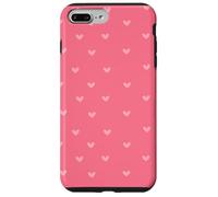 Pink Minimalist Heart Pattern Girly Trendy Y2K Girls Women Carcasa para iPhone 7 Plus/8 Plus