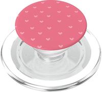 Pink Minimalist Heart Pattern Girly Trendy Y2K Girls Women PopSockets PopGrip para MagSafe