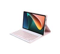 (Pink, Multicolor) AN05 Ultra-thin TPU Frame + Leather Stand Case with Bluetooth Keyboard for Xiaomi Pad 5/5 Pro - Blac