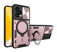 (Pink, Multicolor) For Xiaomi Redmi Note 12 5G (India)/(Global)/Poco X5 5G Slide Camera Lid Phone Cover PC+TPU Kickstan
