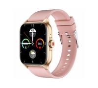 (Pink, Multicolor) QX15 Realtek Chip 1.85-inch TFT Screen Blood Oxygen Monitor Bluetooth Smart Watch - Gold