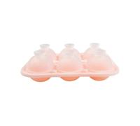 (Pink, Multicolor) Silicone Ice Ball Mold 6 Tennis Ball Shaped Ice Maker Tray for Whiskey Cocktails