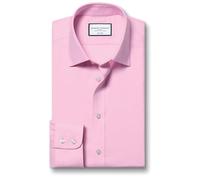 Pink non-iron twill classic fit shirt