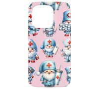 Pink Nurse Accessories For Women Cute Pattern Nursing GNOME Carcasa para iPhone 15 Pro