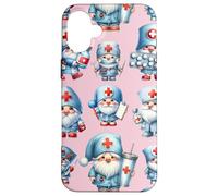 Pink Nurse Accessories For Women Cute Pattern Nursing GNOME Carcasa para iPhone 16 Plus