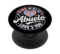 Pink Or Blue Abuelo Loves You Hispanic Gender Reveal Grandpa PopSockets PopGrip Adhesivo
