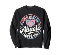 Pink Or Blue Abuelo Loves You Hispanic Gender Reveal Grandpa Sudadera