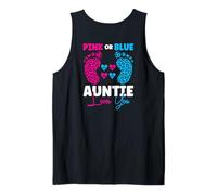 Pink or Blue Auntie Loves You - Anuncio de bebé (Parte Posterior) Camiseta sin Mangas