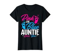 Pink Or Blue Auntie Loves You Baby Shower Gender Reveal Aunt Camiseta