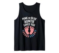 Pink Or Blue Auntie Loves You Revelación de género Camiseta sin Mangas