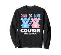 Pink Or Blue Cousin Loves You Bear Fiesta de revelación de género Sudadera