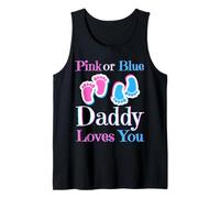 Pink Or Blue Daddy Loves You Baby Girl Or Boy Pronto Camiseta sin Mangas