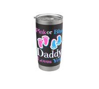Pink Or Blue Daddy Loves You Baby Girl Or Boy Pronto Vaso térmico de acero inoxidable de doble pared