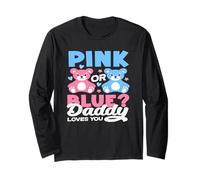 Pink Or Blue Daddy Loves You Bear Revelar Género Bebé Manga Larga